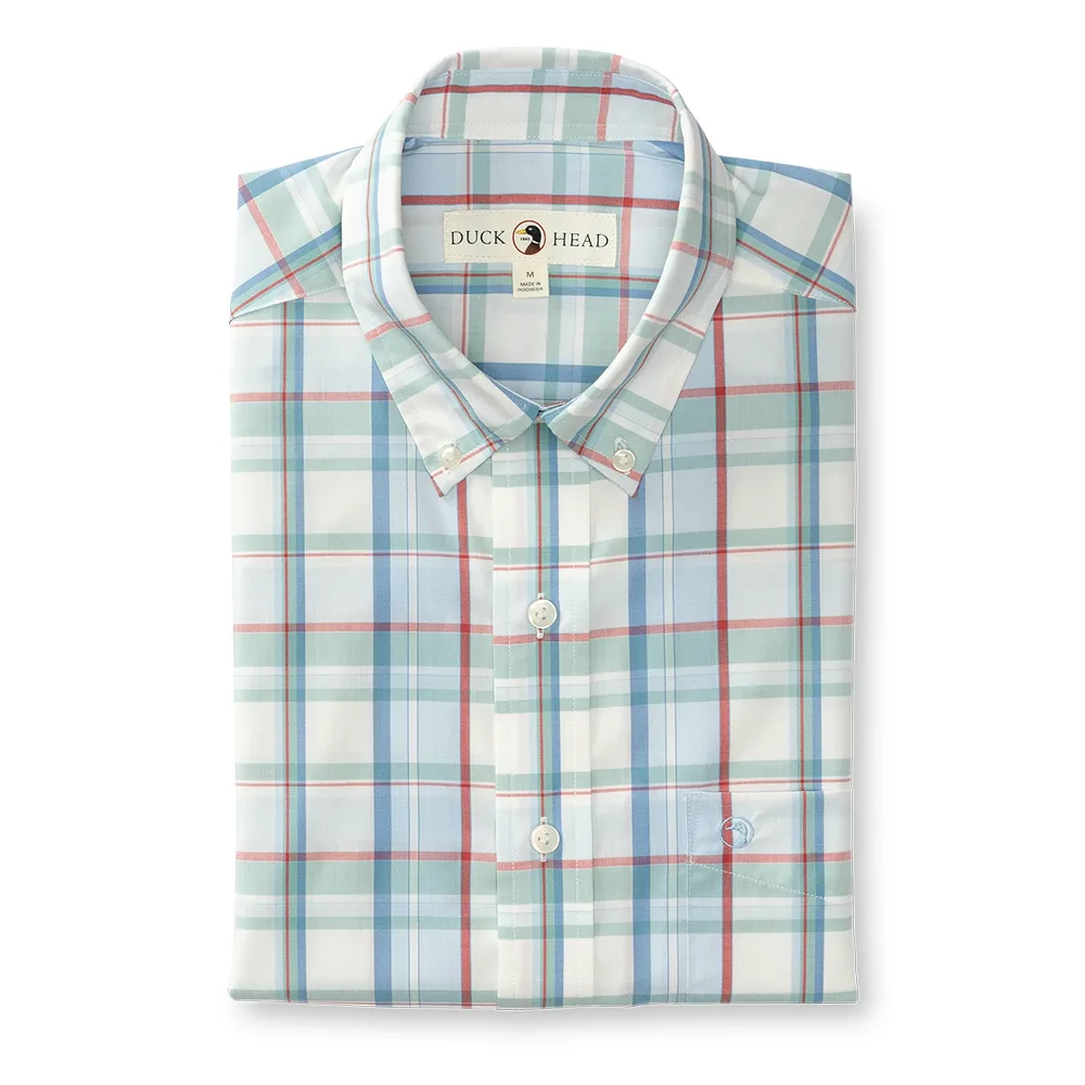 Duck Head Men's Carson Plaid Performance Poplin Sport Shirt - Image 3