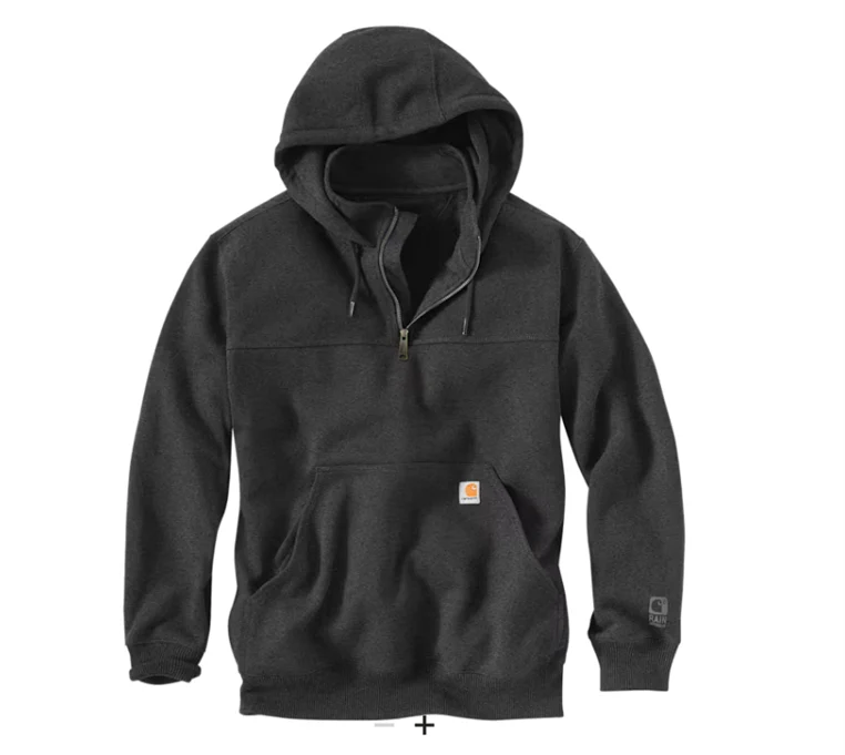 Carhartt Men's Rain Defender Loose Fit Heavyweight 1/4 Zip Hoodie - Image 3
