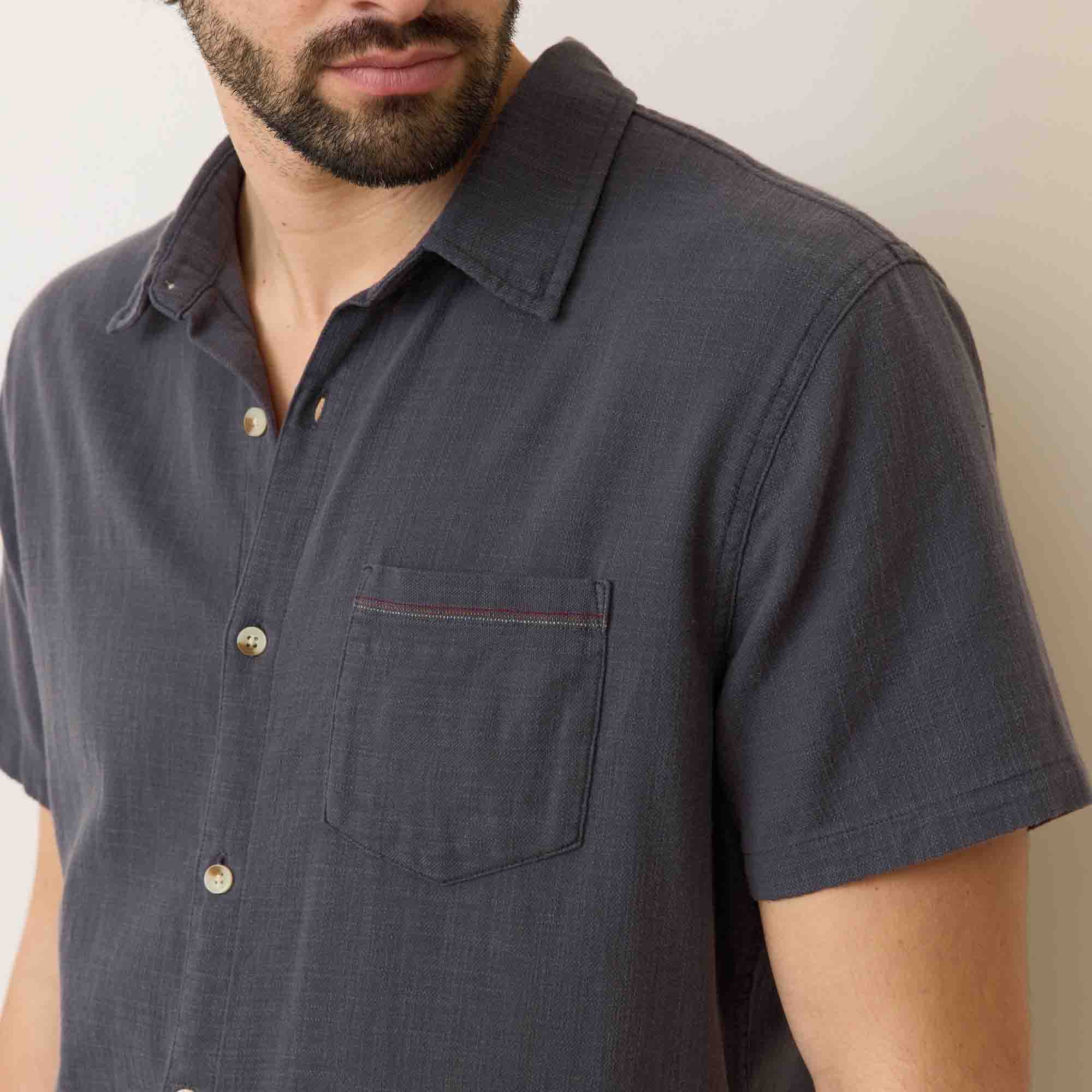Marine Layer Men's Short Sleeve Selvage Classic Shirt - Image 3