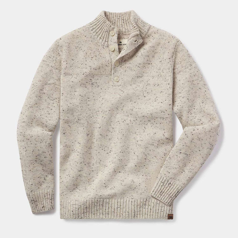 The Normal Brand Men's Seawool Nep Popover - Image 2