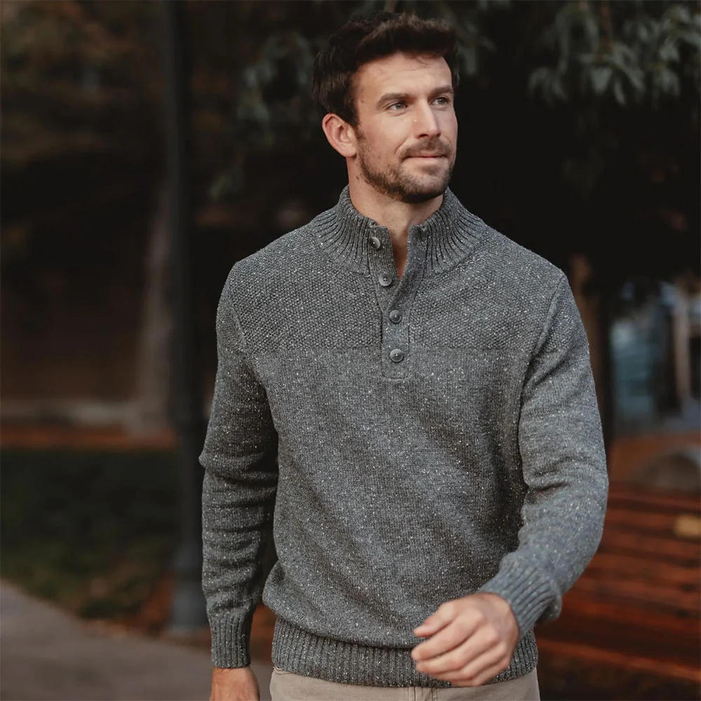 The Normal Brand Men's Seawool Nep Popover - Image 3