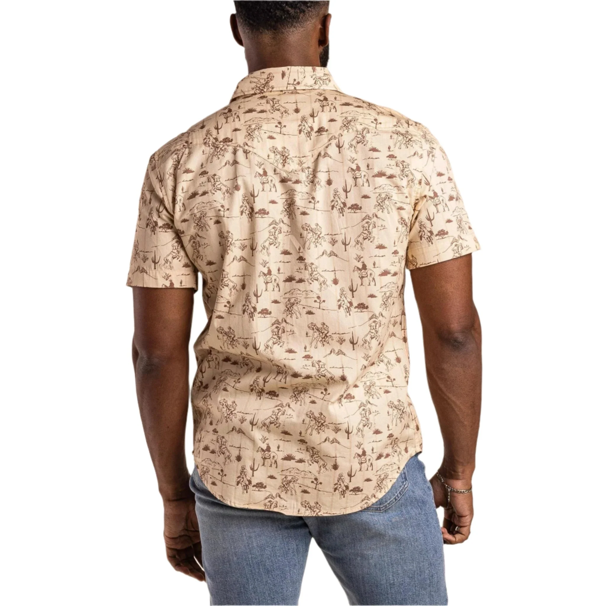 Sendero Men's Serape Short Sleeve Pearl Snap Button Up - Image 7
