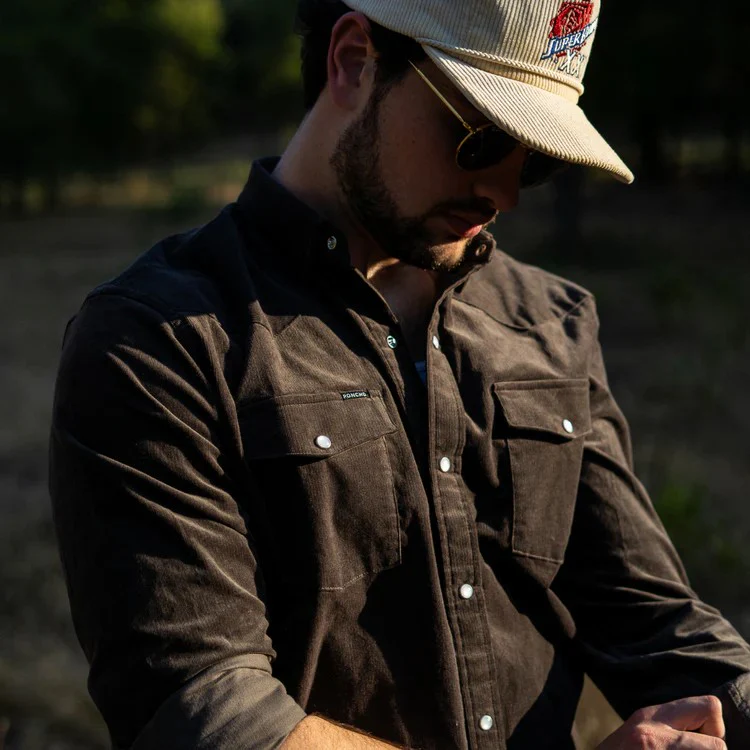 Poncho Men's Corduroy Long Sleeve - The Dusty Burrow - Image 5