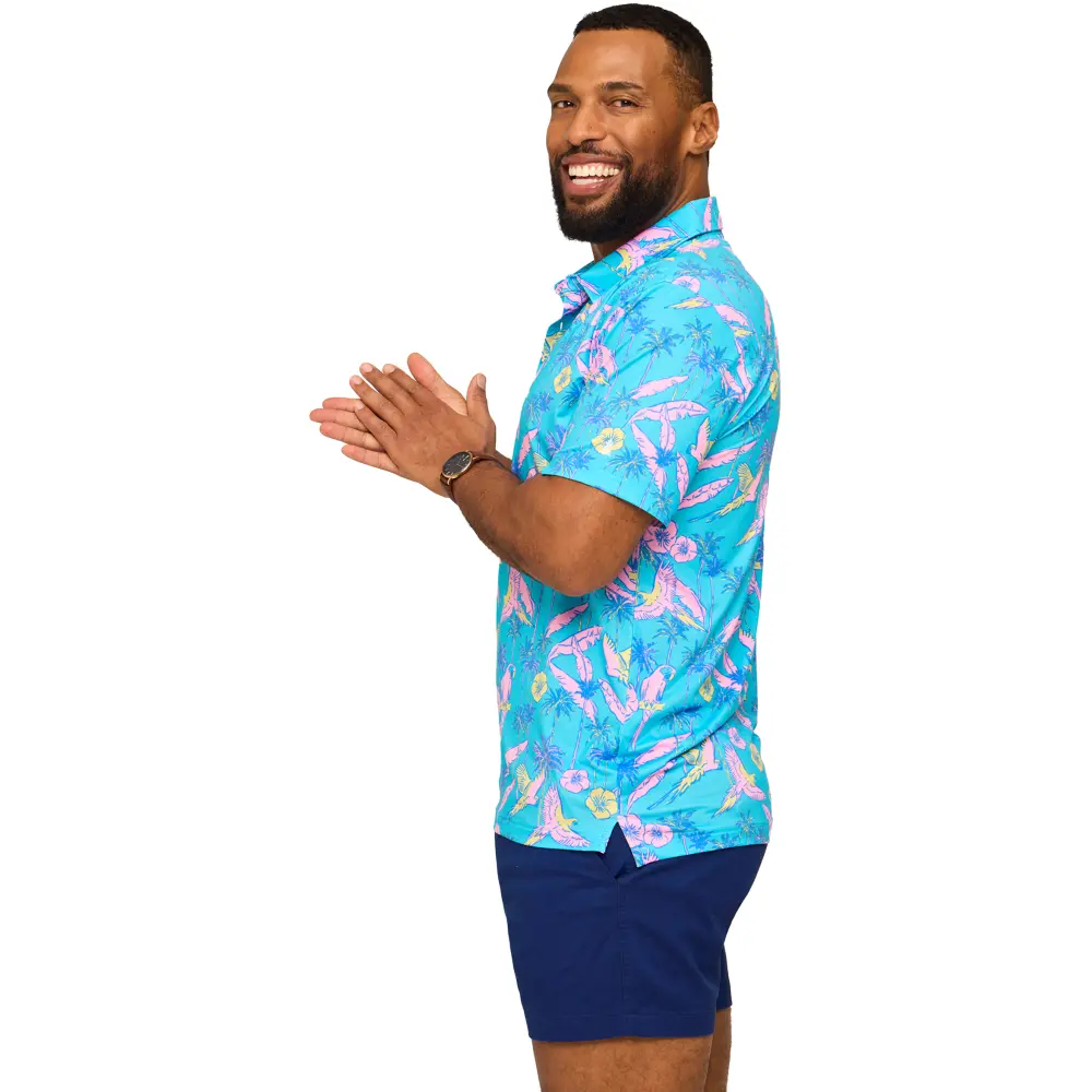 Chubbies Men's The Flock Party Performance Polo - Image 4