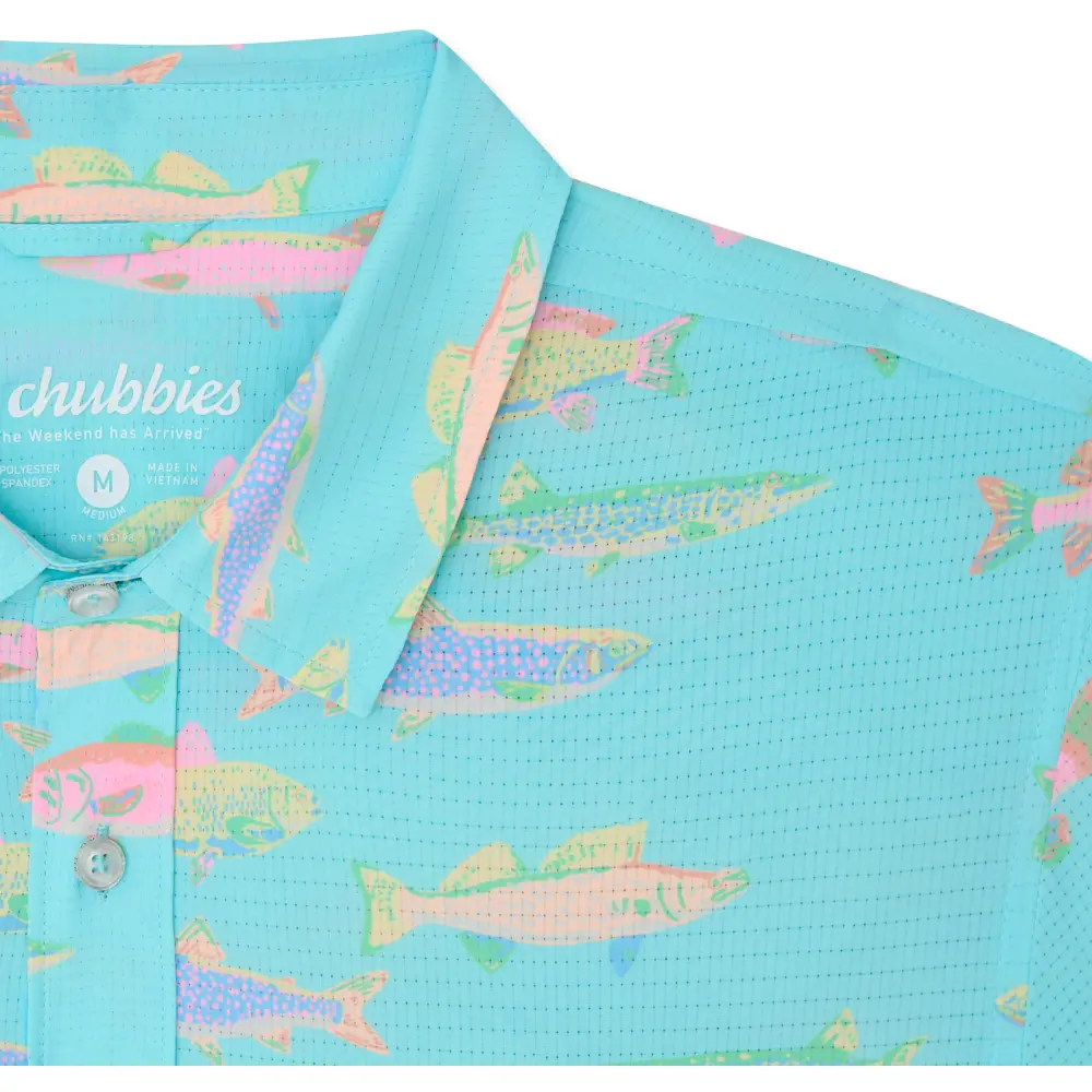 Chubbies Men's The Get Schooled Breezetech Short Sleeve Button Up - Image 2
