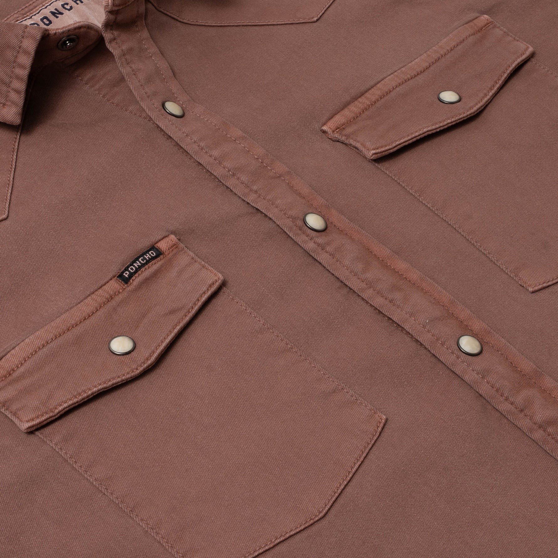 Poncho Men's Denim Western Performance Long Sleeve - The Marathon - Image 4