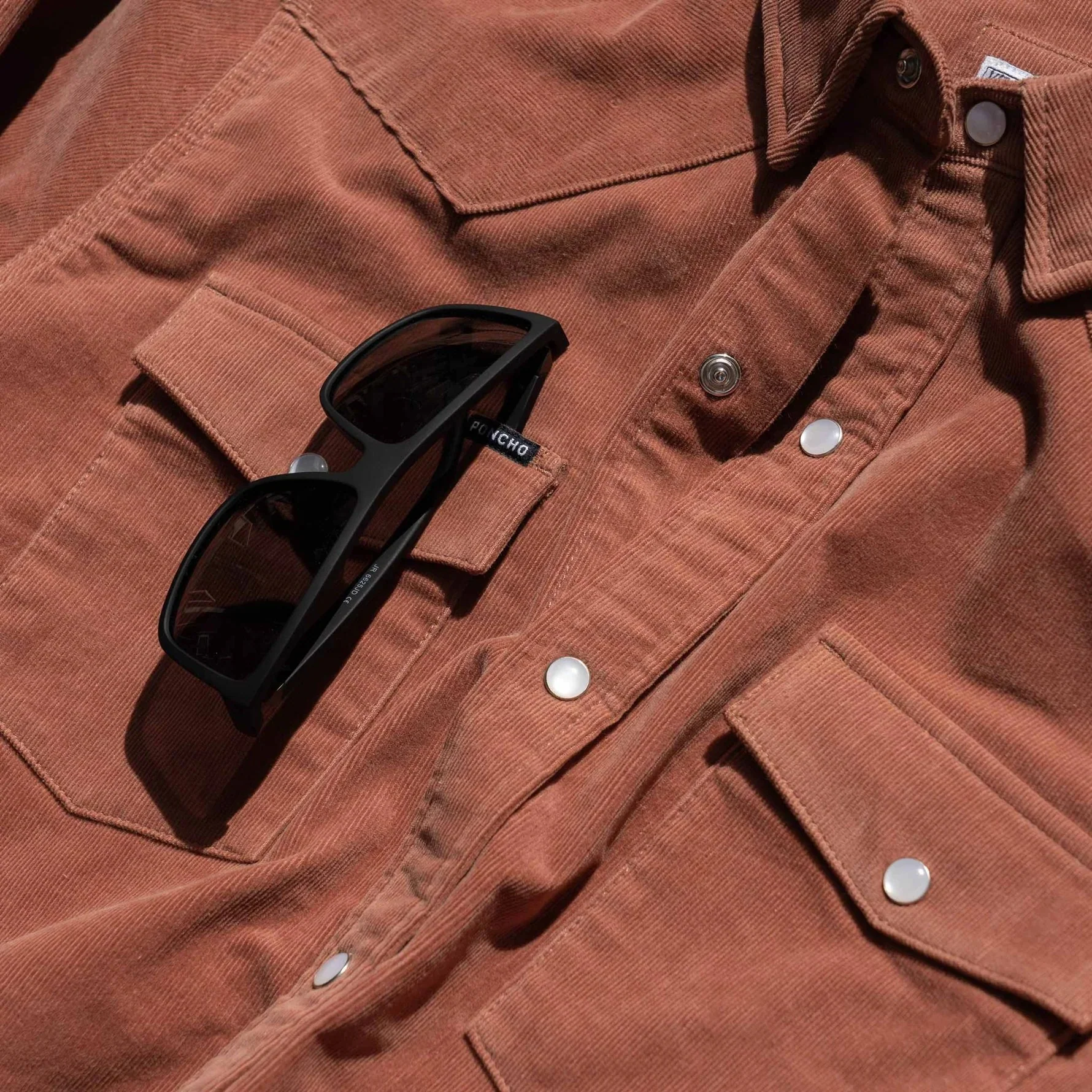 Poncho Men's Corduroy Long Sleeve - The Red Bud - Image 4