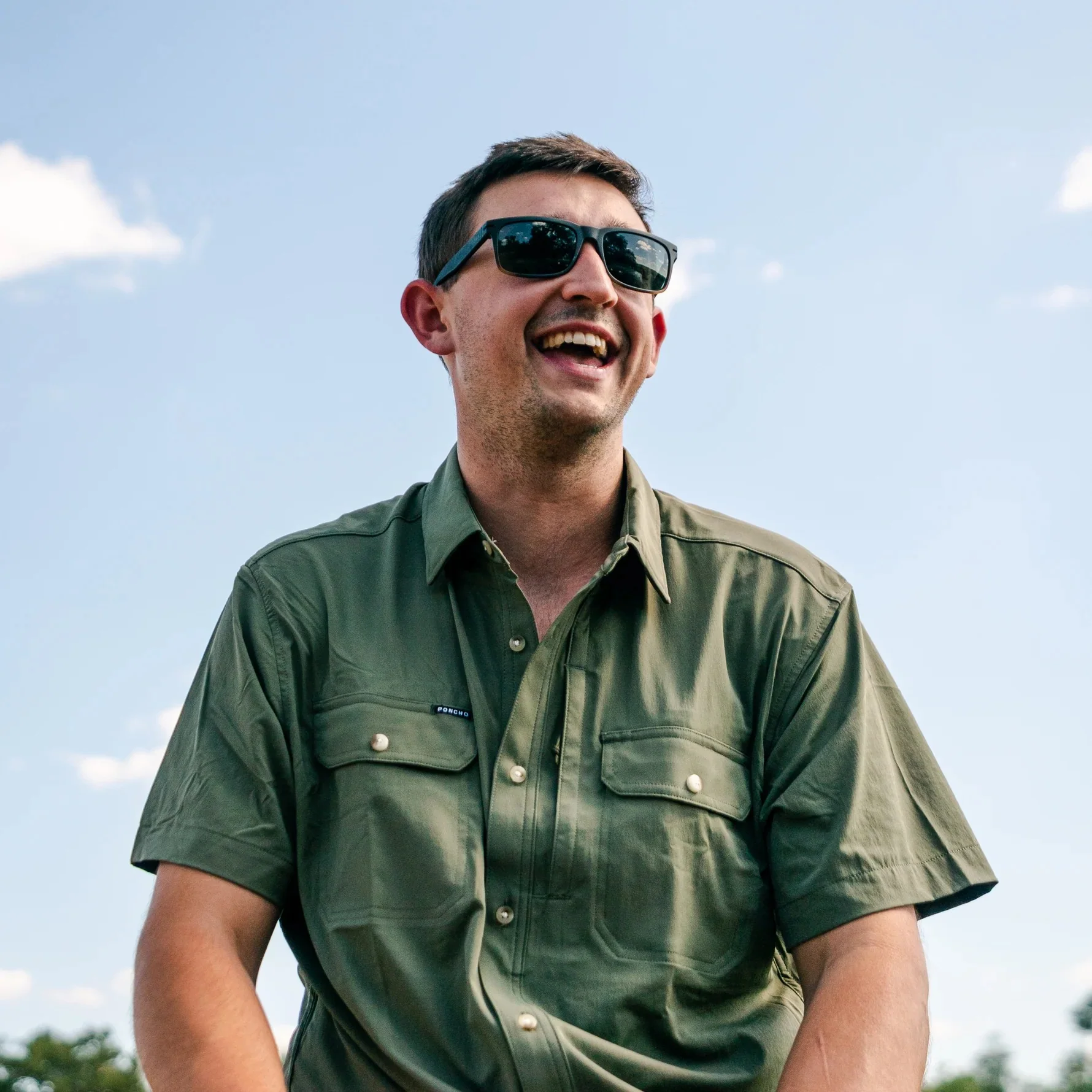 Poncho Men's Original Short Sleeve Performance Shirt - The Roaring Fork - Image 4
