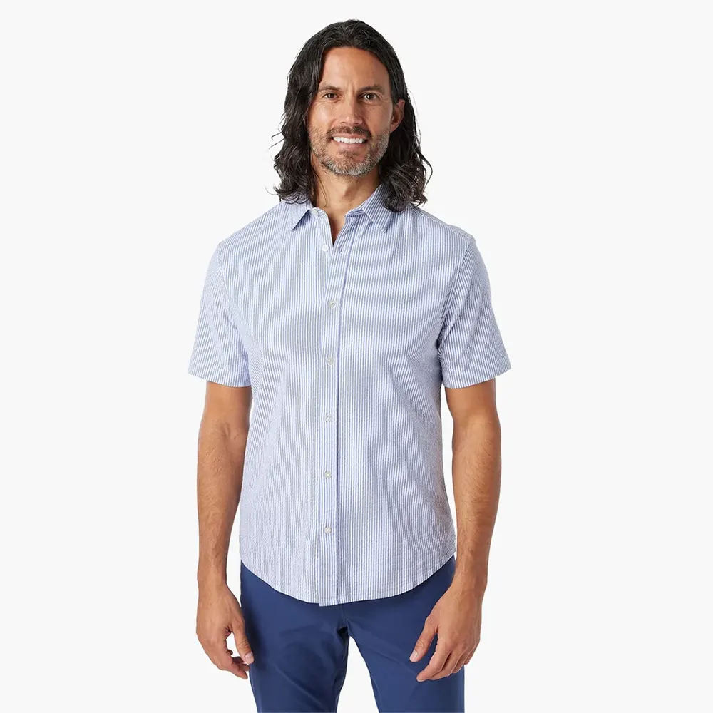 Fair Harbor Men's The Seersucker Short Sleeve Shirt - Image 3