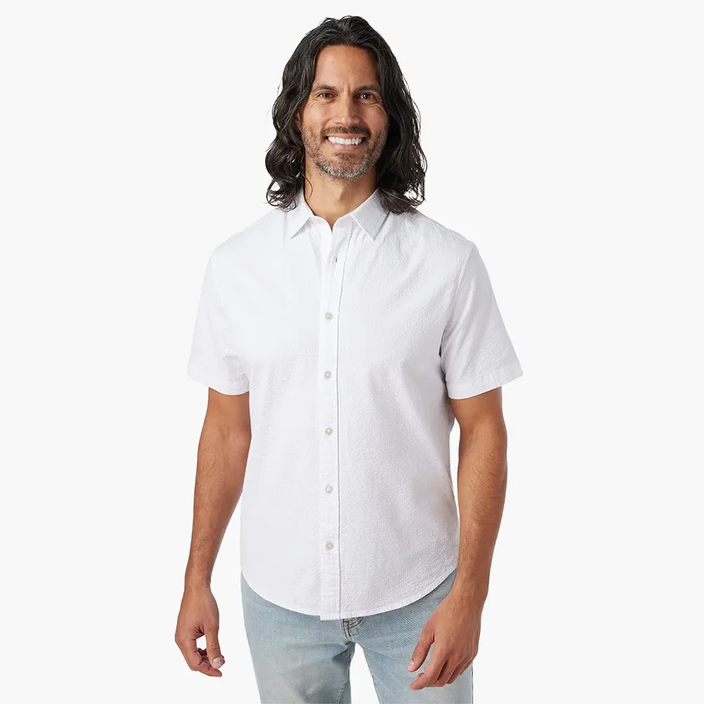 Fair Harbor Men's The Seersucker Short Sleeve Shirt - Image 5