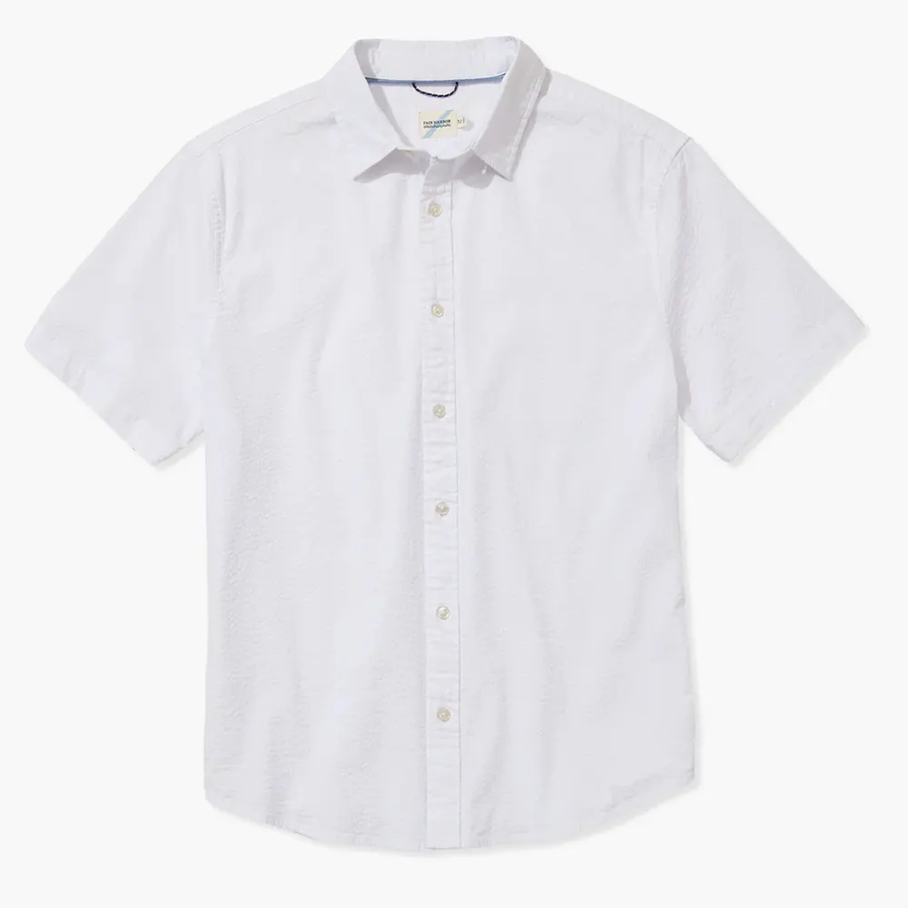 Fair Harbor Men's The Seersucker Short Sleeve Shirt - Image 6