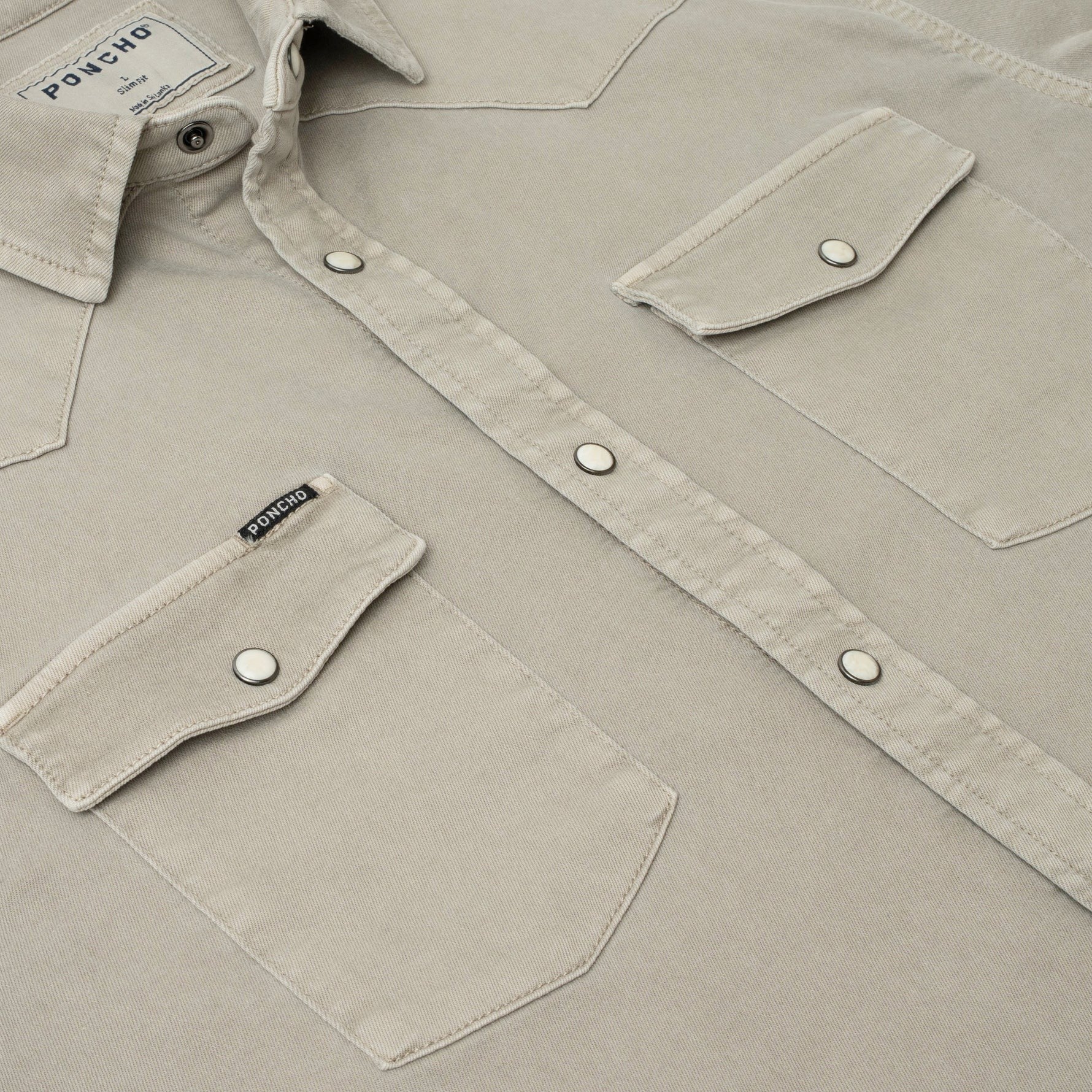 Poncho Men's Denim Western Performance Long Sleeve - The Stockton - Image 2