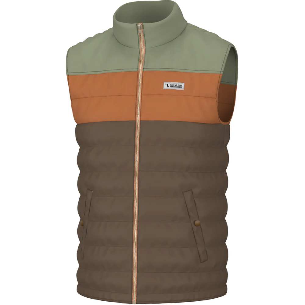 Local Boy Outfitters Men's Tri-Color Puffer Vest - Image 4