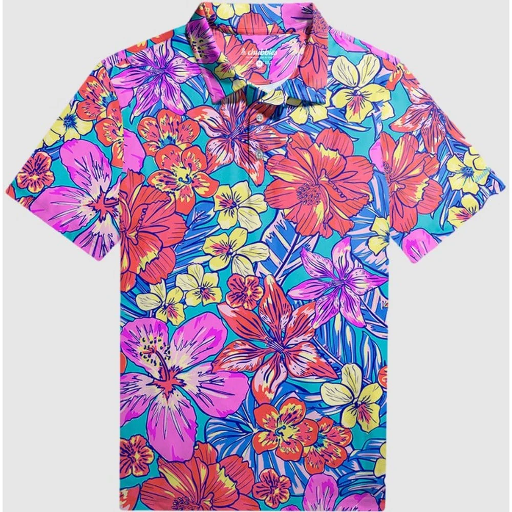 Men's Tropical Garden Performance Polo - Image 3
