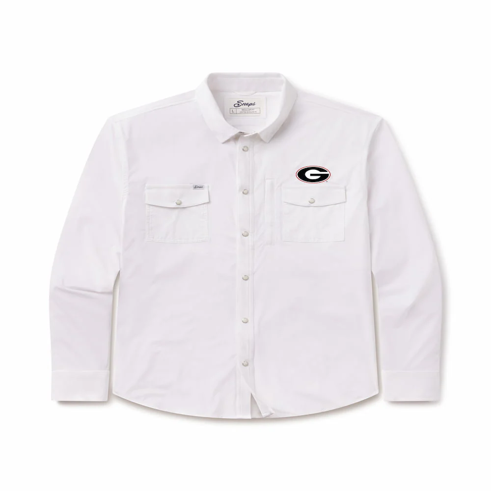 Snaps Men's Georgia Pearl Snap Long Sleeve Shirt - Image 3