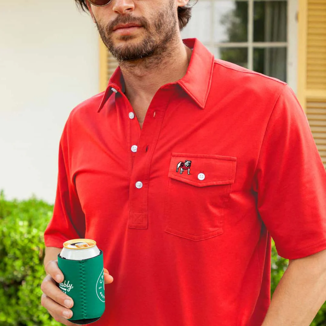 Criquet Men's UGA Performance Players Shirt - Bulldog Logo - Image 3