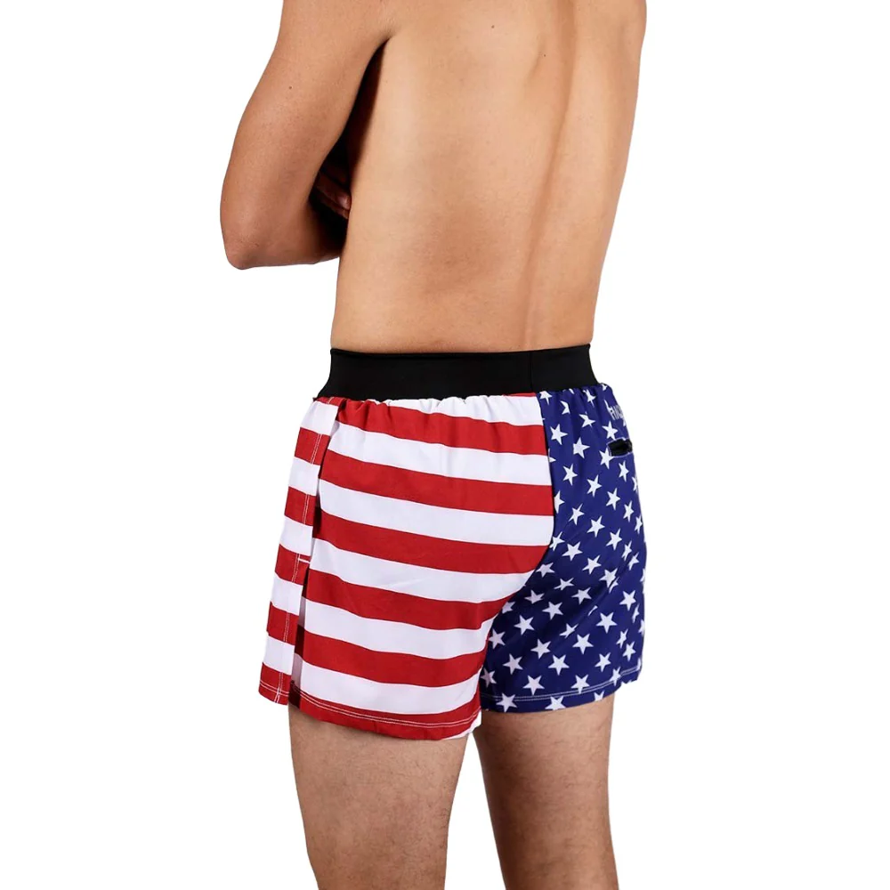 ChicknLegs Men's USA Half Split Shorts 4" - Image 3