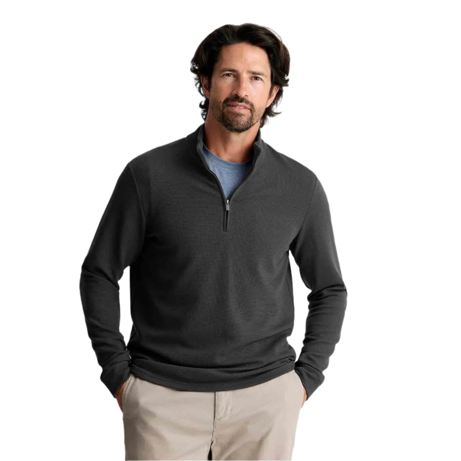 Free Fly Men's Waffle Quarter Zip Pullover - Image 3