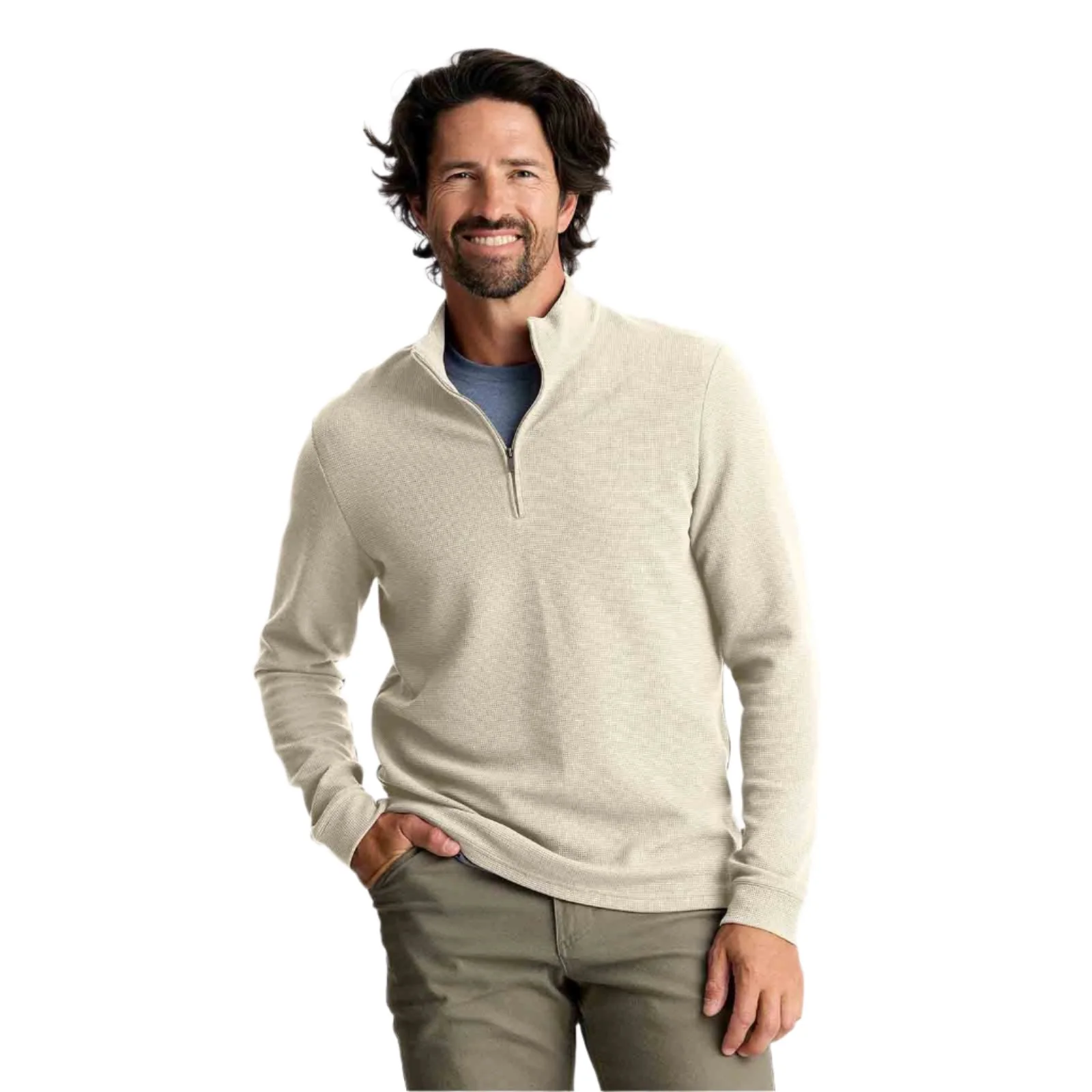 Free Fly Men's Waffle Quarter Zip Pullover - Image 5