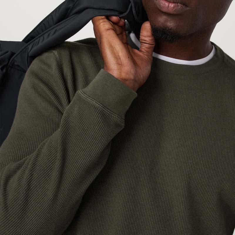 Vuori Men's Long Sleeve Waffle Crewneck - Image 4