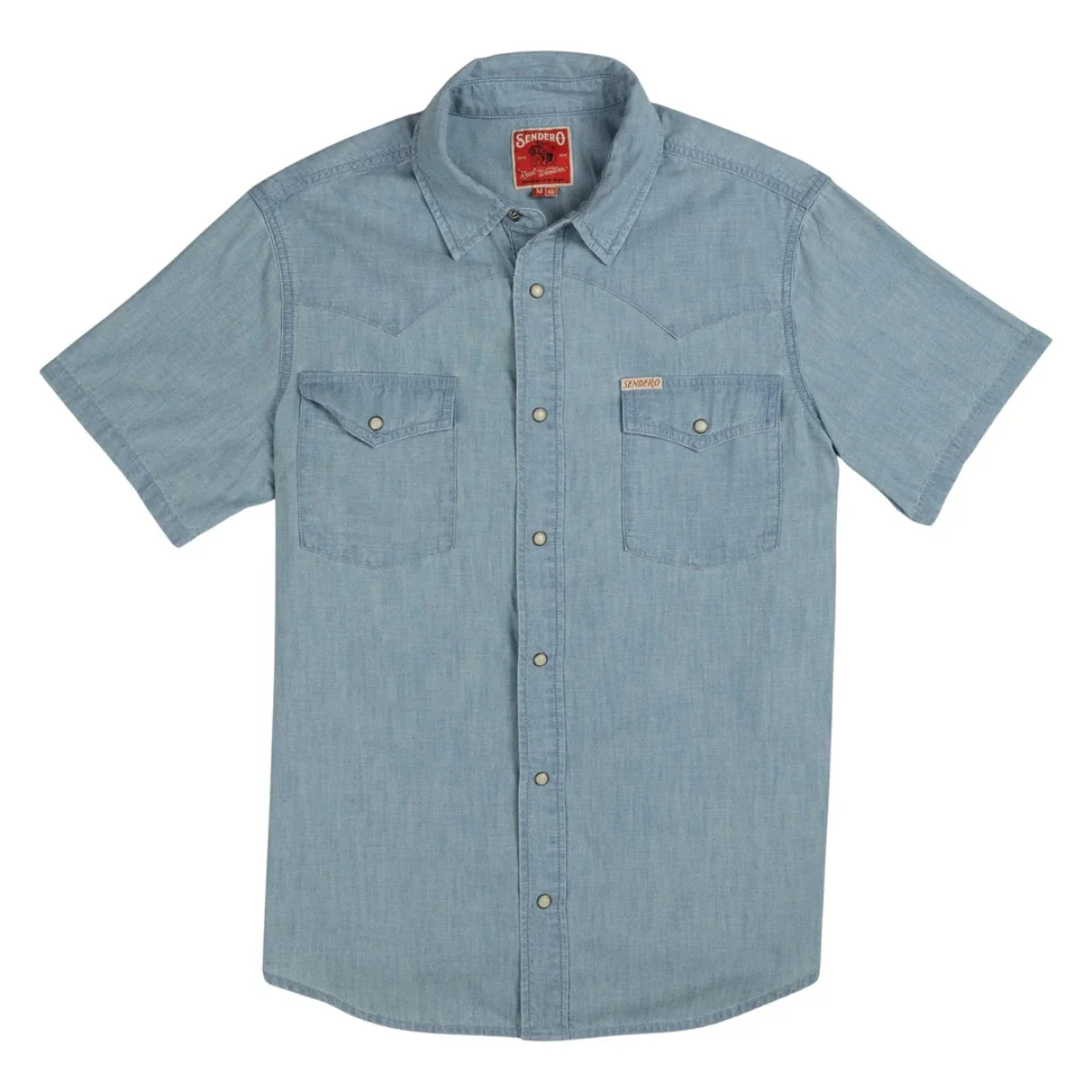 Sendero Men's Wyatt Short Sleeve Pearl Snap Button Up