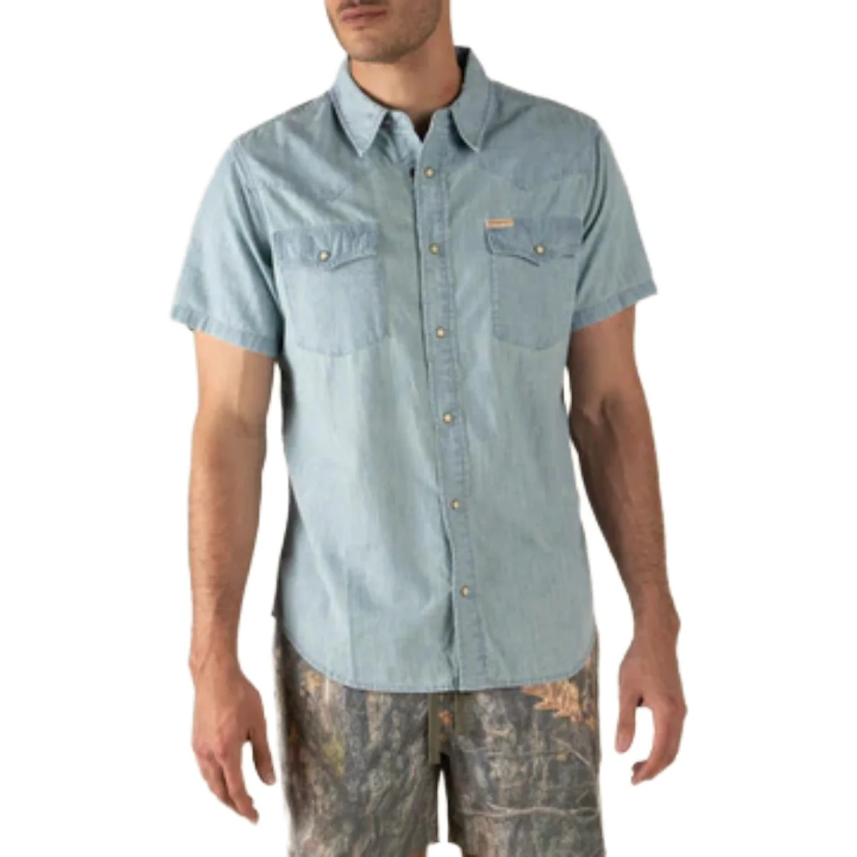 Sendero Men's Wyatt Short Sleeve Pearl Snap Button Up - Image 3