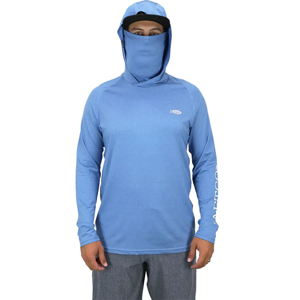 AFTCO Men's Yurei Air-O Mesh Hooded Long Sleeve Performance Shirt - Image 2
