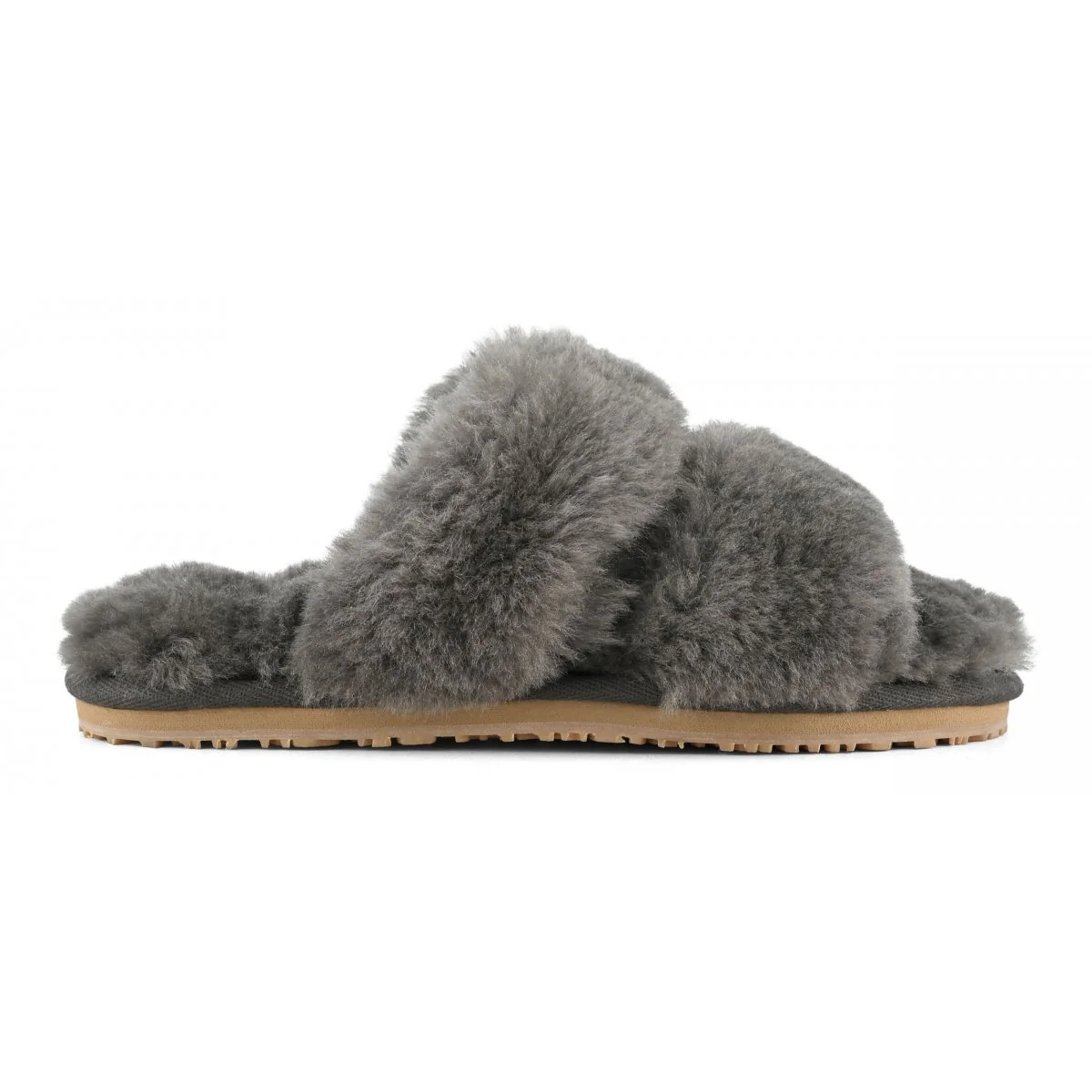 Two Stripe Sheepskin Fur Slipper - Image 4
