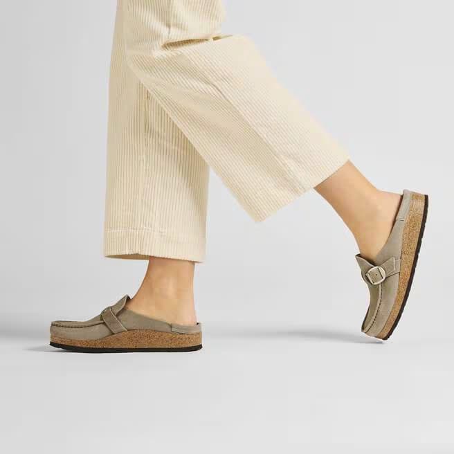 Birkenstock Women's Buckley Suede Mules - Stone Coin - 1025242 - Image 8
