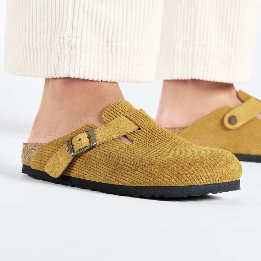 Birkenstock Women's Boston Cord Clogs - Cork Brown - 1026183 - Image 7
