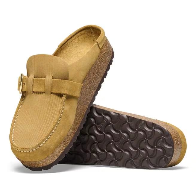 Birkenstock Women's Buckley Suede Mules - Cork Brown - 1026235 - Image 4