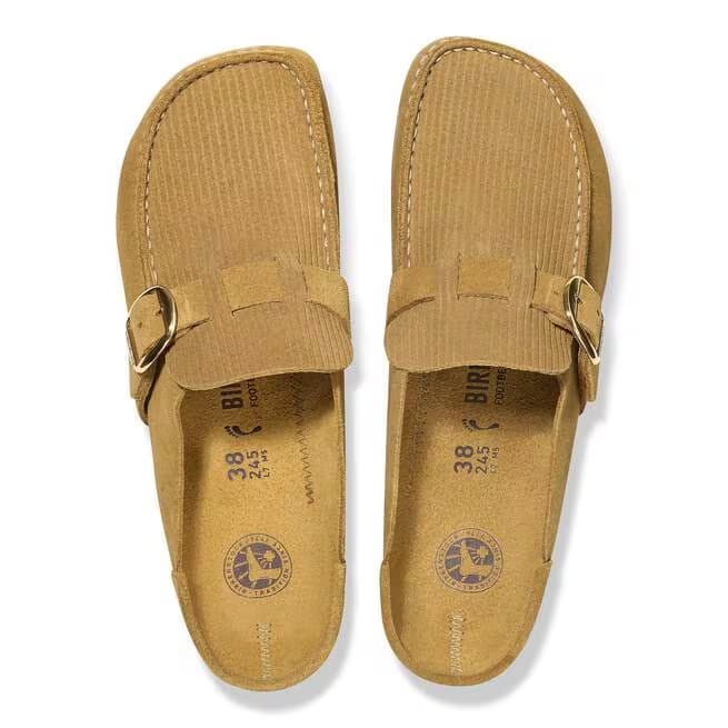 Birkenstock Women's Buckley Suede Mules - Cork Brown - 1026235 - Image 5