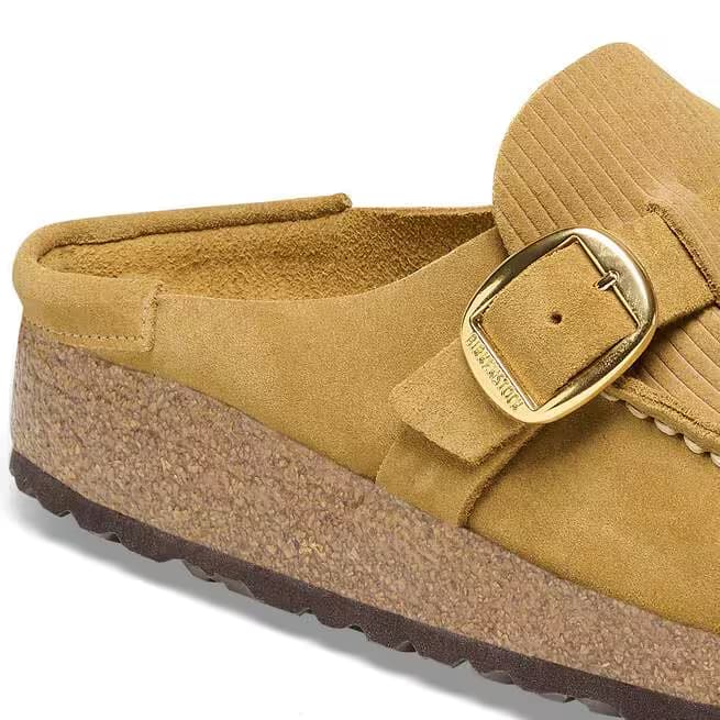 Birkenstock Women's Buckley Suede Mules - Cork Brown - 1026235 - Image 6