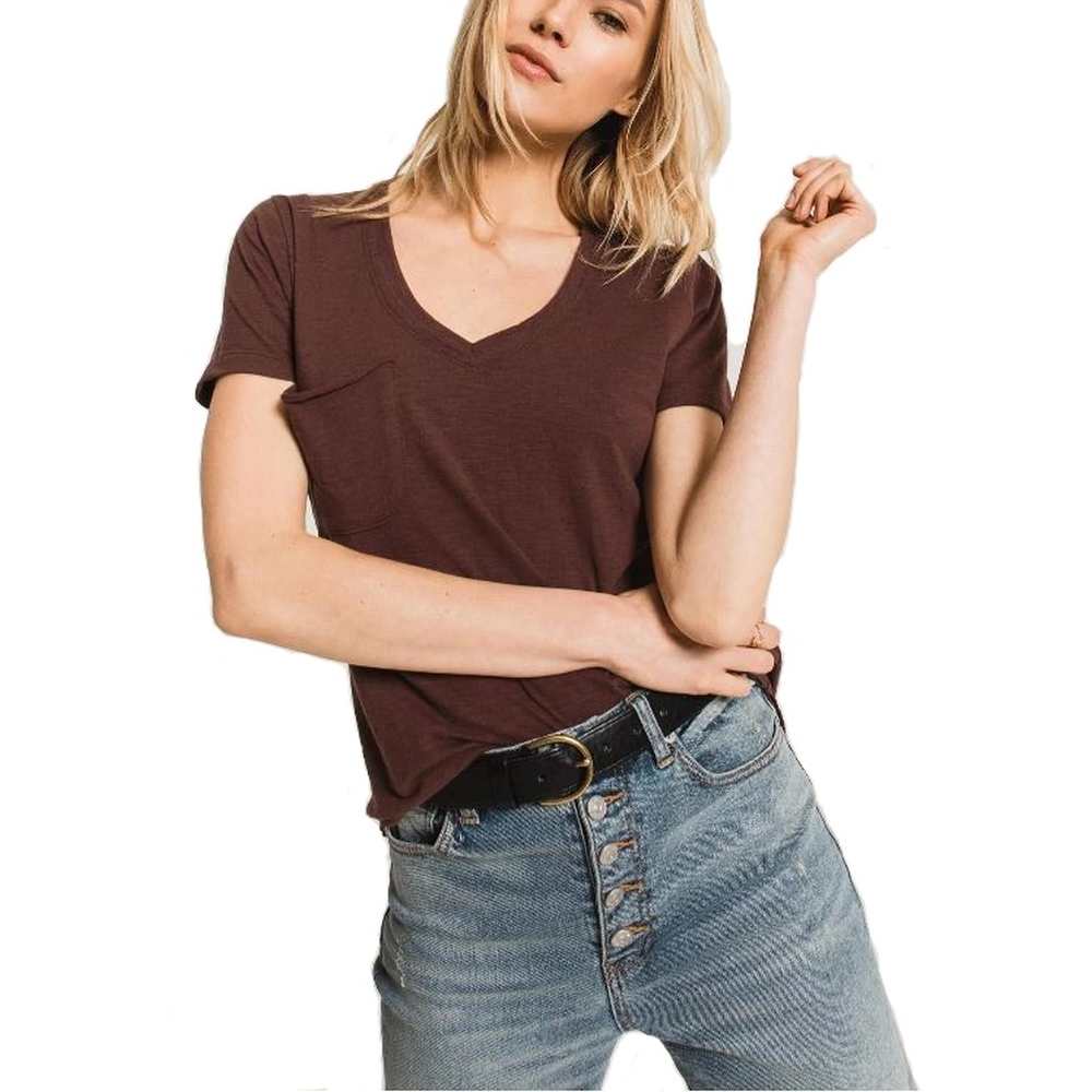 W Airy Slub Slouchy Pkt Tee - Image 4