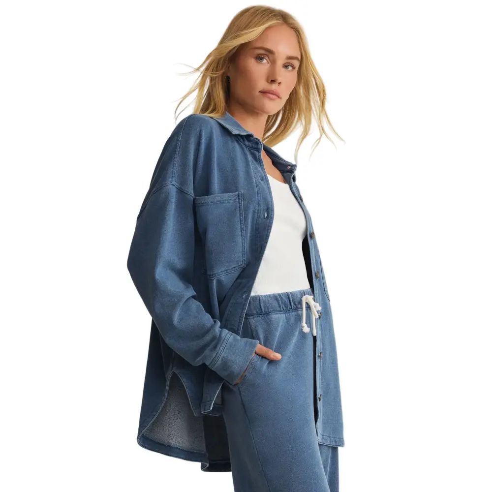 Z Supply Women's All Day Knit Denim Jacket - Image 5