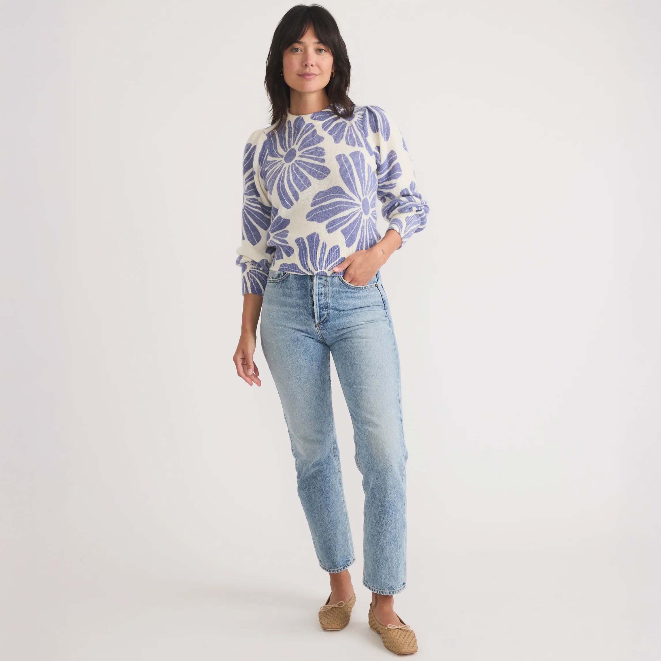 Marine Layer Women's Alma Puff Sleeve Sweater - Image 3