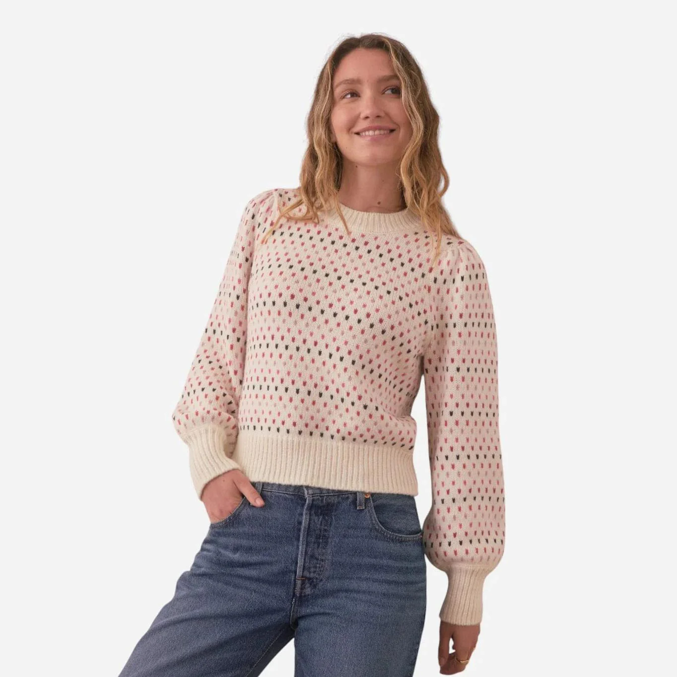 Marine Layer Women's Alma Puff Sleeve Sweater - Image 4