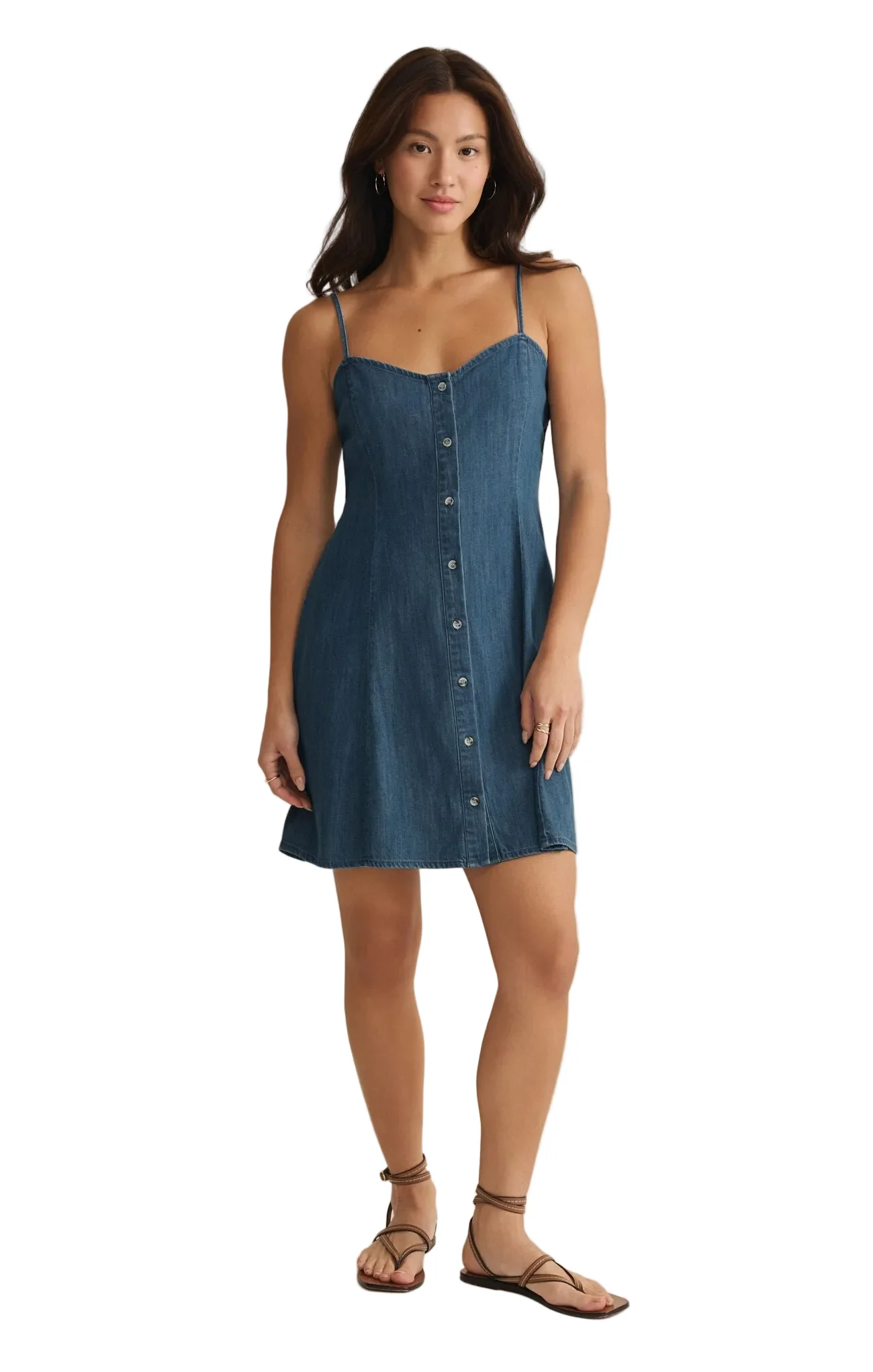 Z Supply Women's Angel Eyes Denim Mini Dress - Image 6
