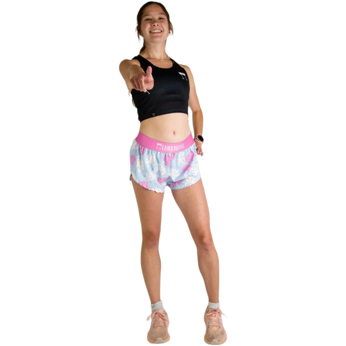 ChicknLegs Women's Animal Cookies Split Shorts 1.5" - Image 6