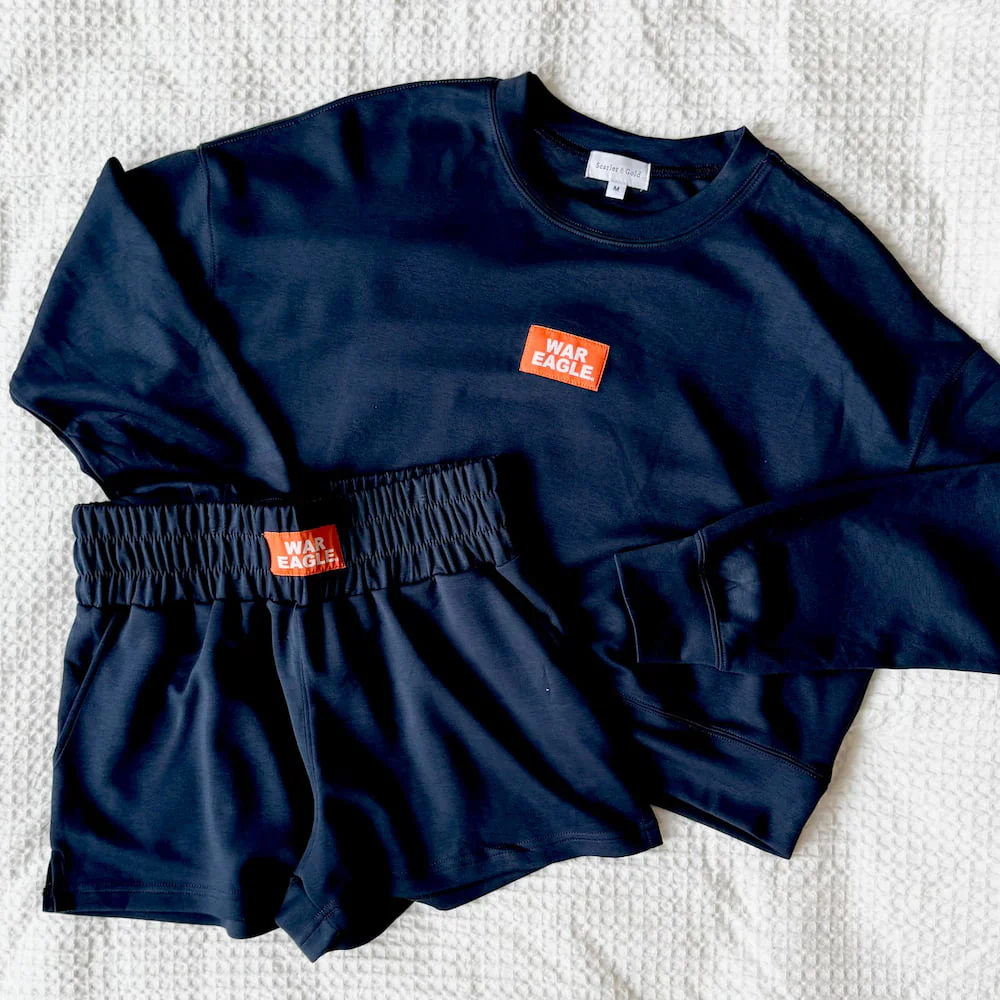 Scarlet & Gold Ava Airy Crewneck Sweatshirt - Auburn - Image 5