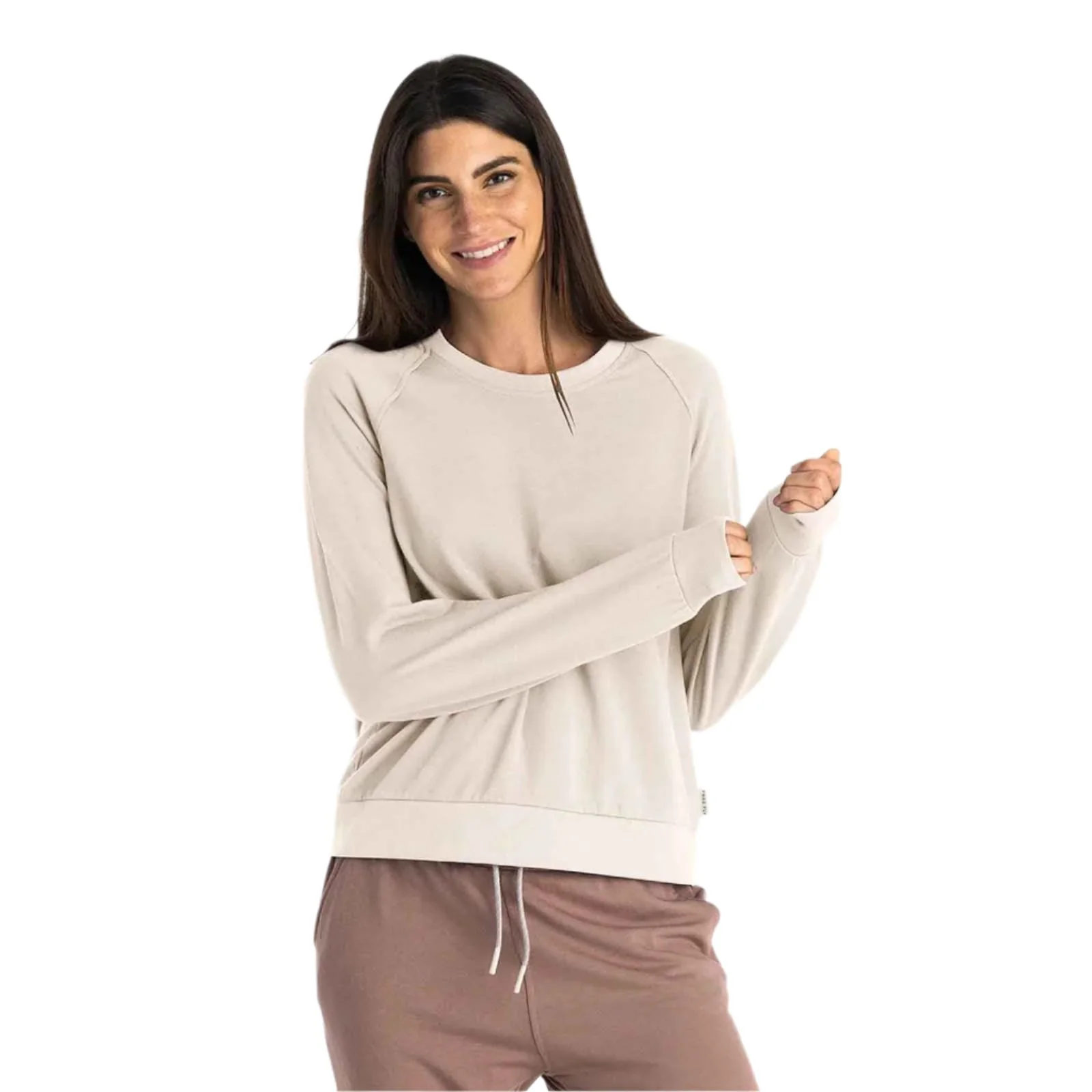 Free Fly Women's Bamboo Lightweight Fleece Crew - Image 3