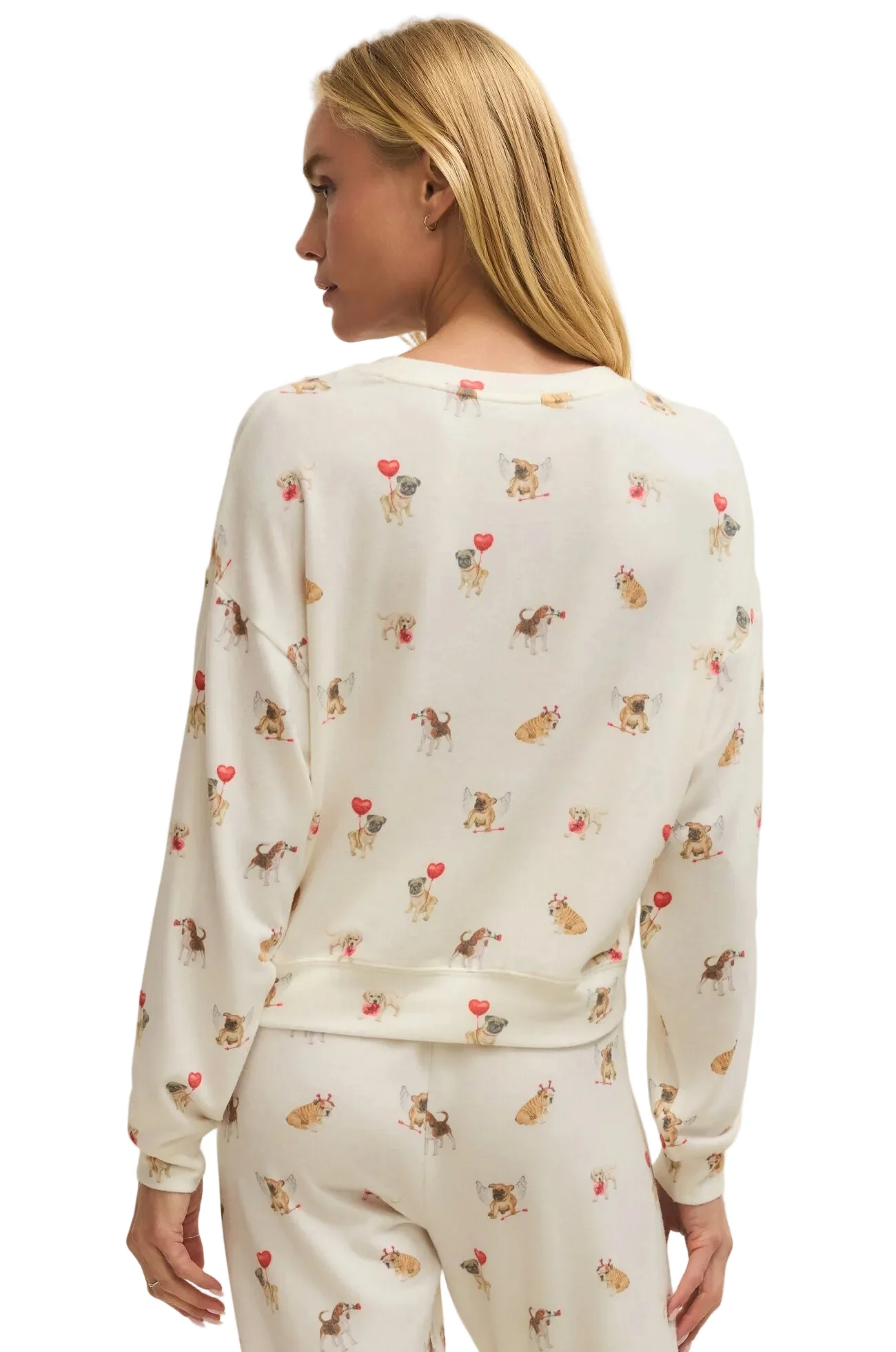 Z Supply Bisous Love Pup Long Sleeve Top - Image 2