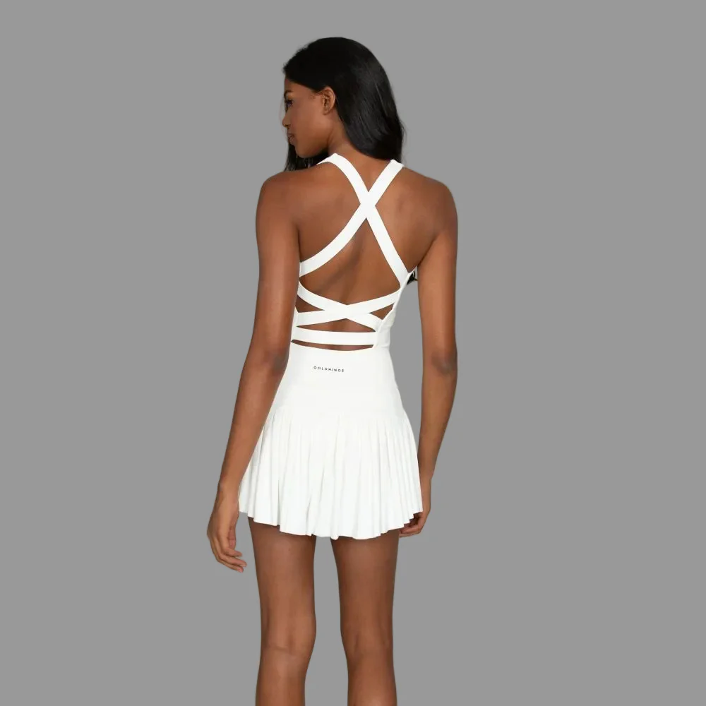 Gold Hinge Women's Criss Cross Pleated Dress - Image 9