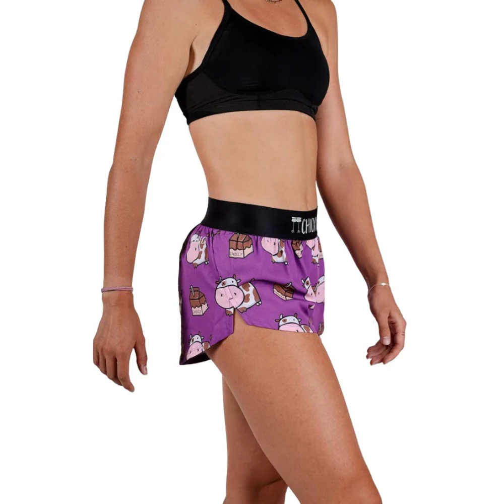 ChicknLegs Women's Choccy Cows Split Short 1.5" - Image 3