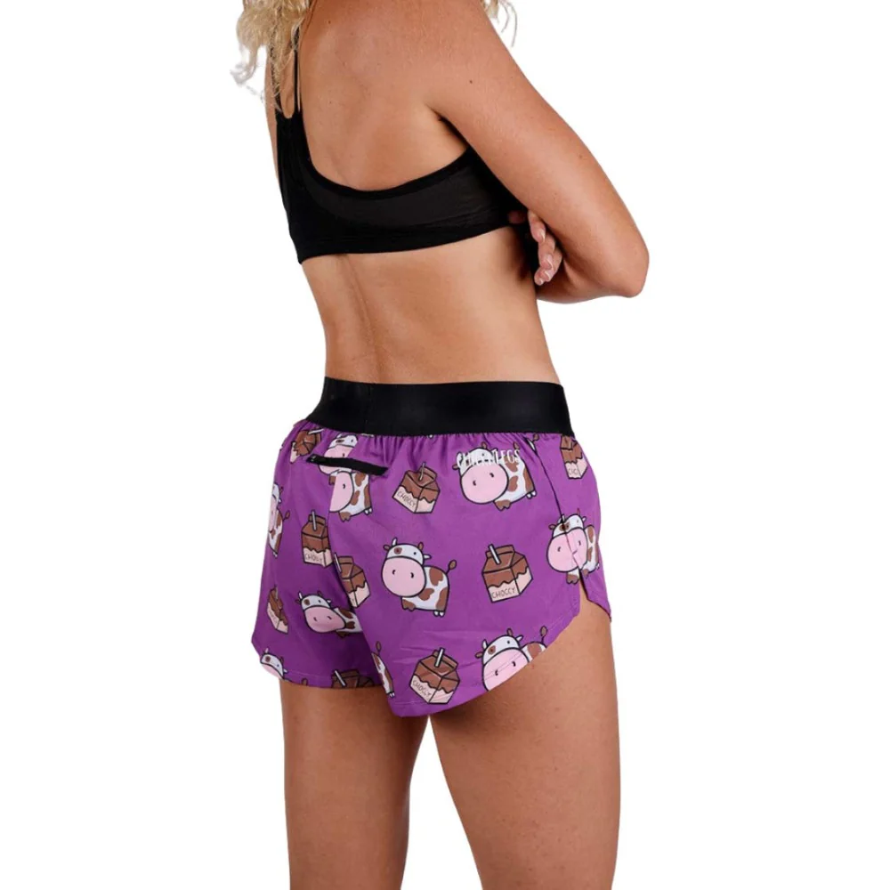 ChicknLegs Women's Choccy Cows Split Short 1.5" - Image 4