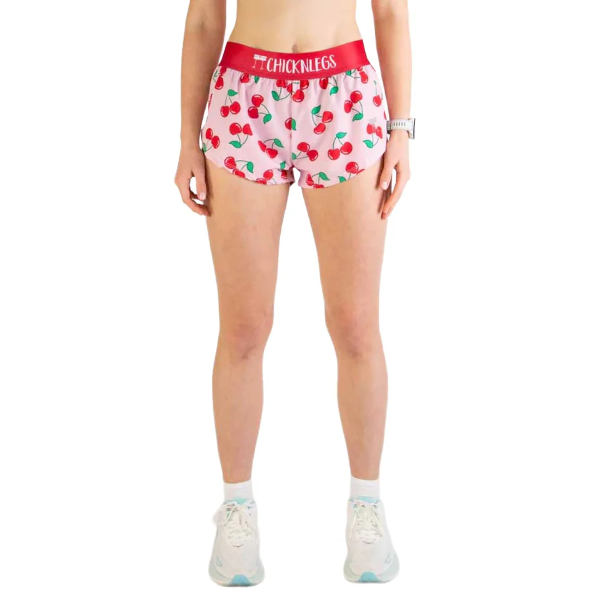 ChicknLegs Women's Cherries Split Shorts 1.5" - Image 2