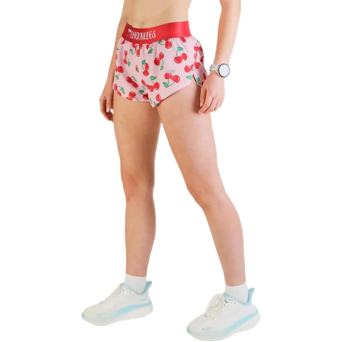 ChicknLegs Women's Cherries Split Shorts 1.5" - Image 4