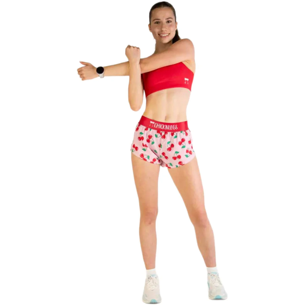 ChicknLegs Women's Cherries Split Shorts 1.5" - Image 6