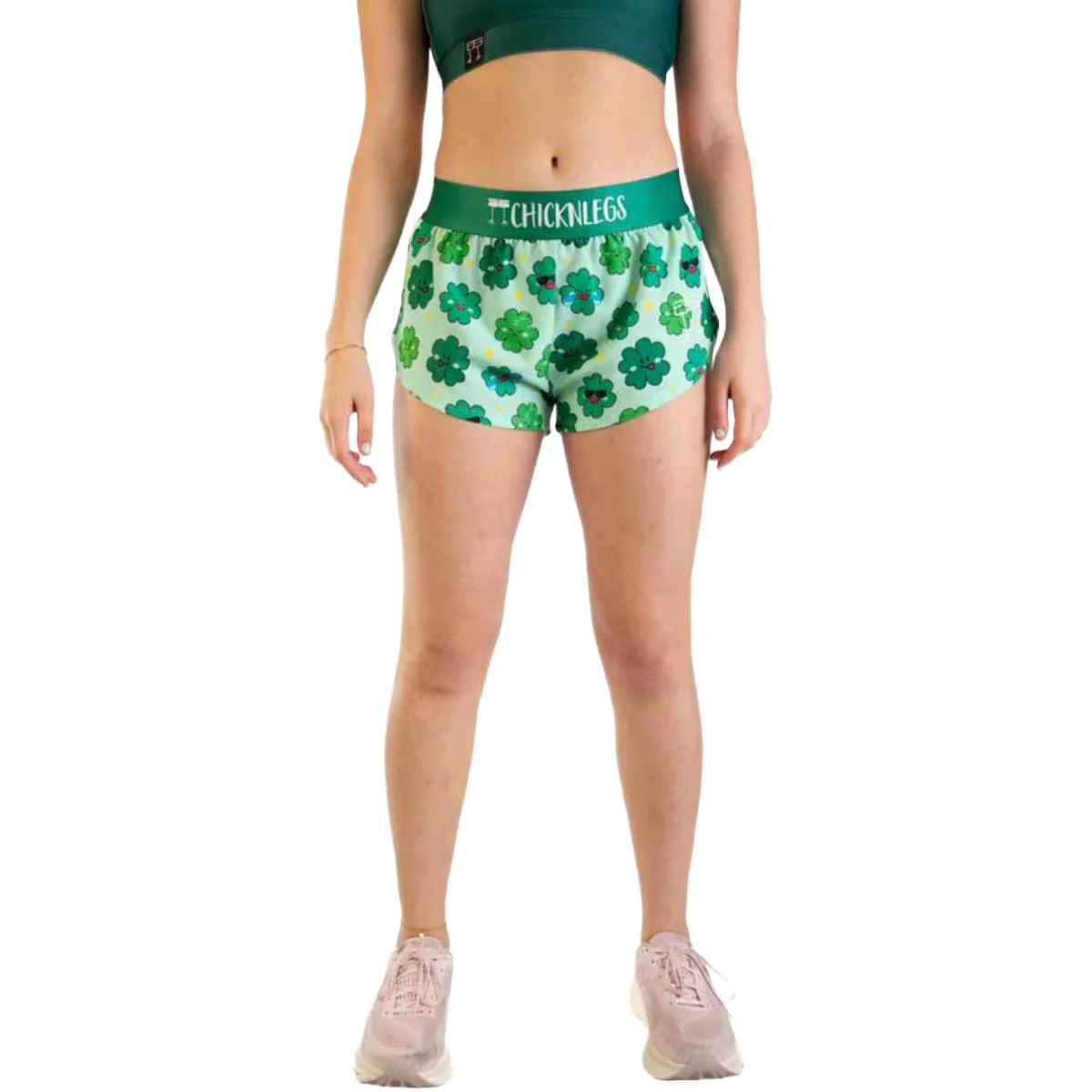 ChicknLegs Women's Clovers Split Shorts 1.5" - Image 2