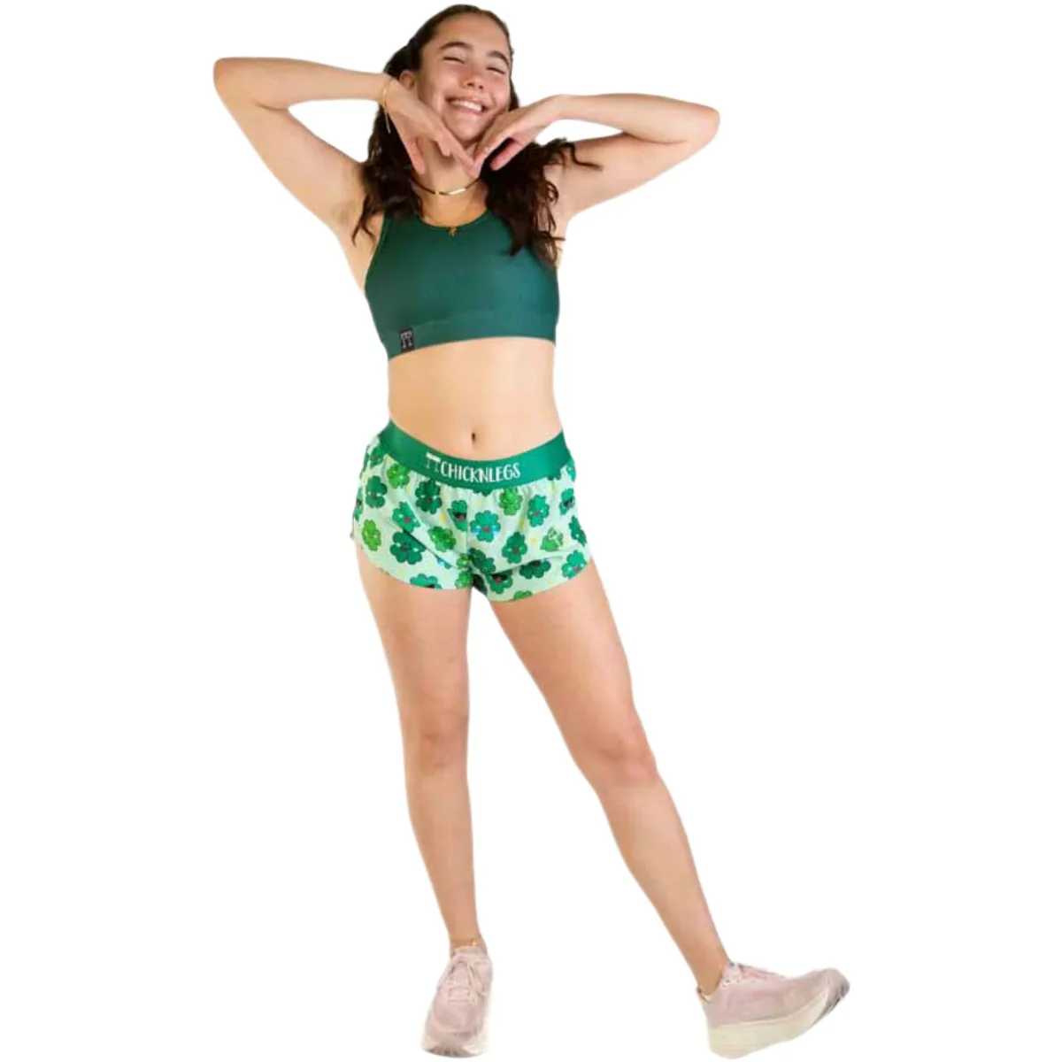ChicknLegs Women's Clovers Split Shorts 1.5" - Image 6